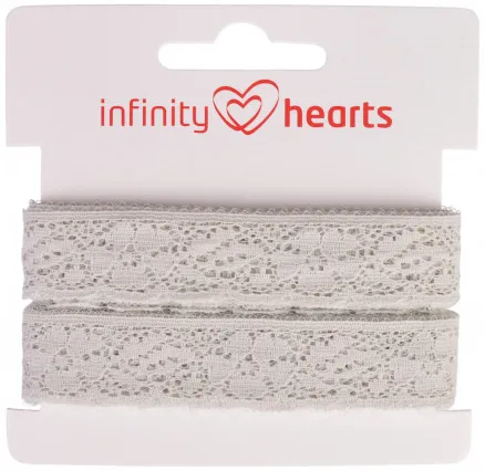 Infinity Hearts Spitzenband Polyamid 20mm 72 Grau - 5m